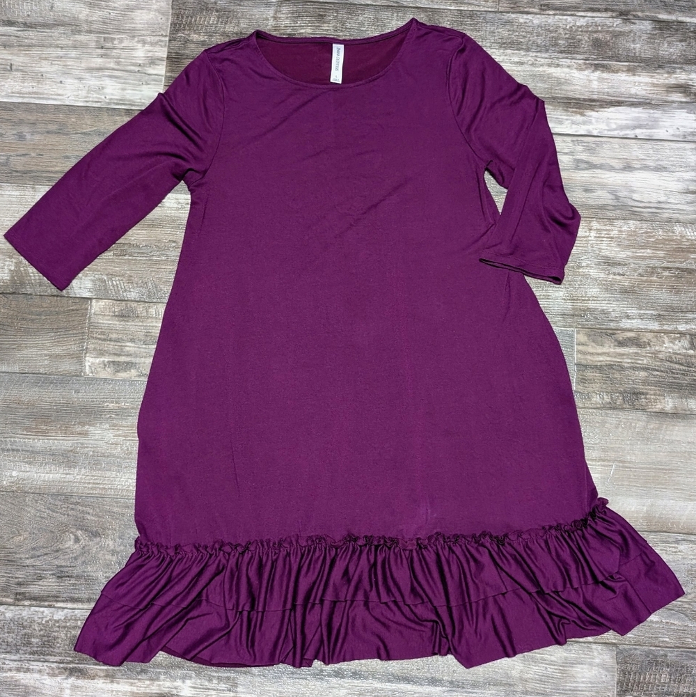 Zenana Outfitters Women's Plum Tunic -Sz L